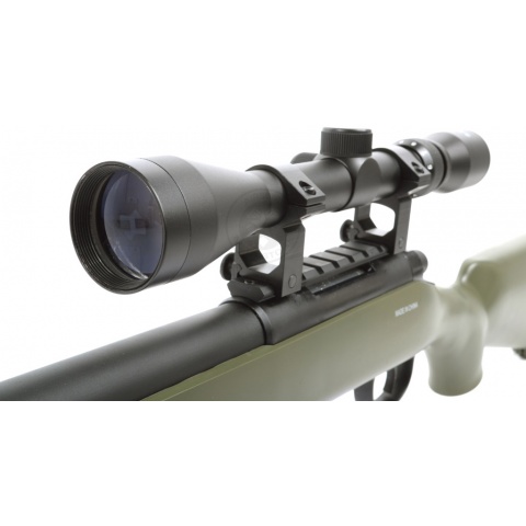 WellFire VSR-10 Spring Airsoft Sniper Rifle w/ Scope - OD GREEN