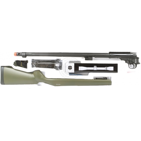 WellFire VSR-10 Spring Airsoft Sniper Rifle w/ Scope - OD GREEN