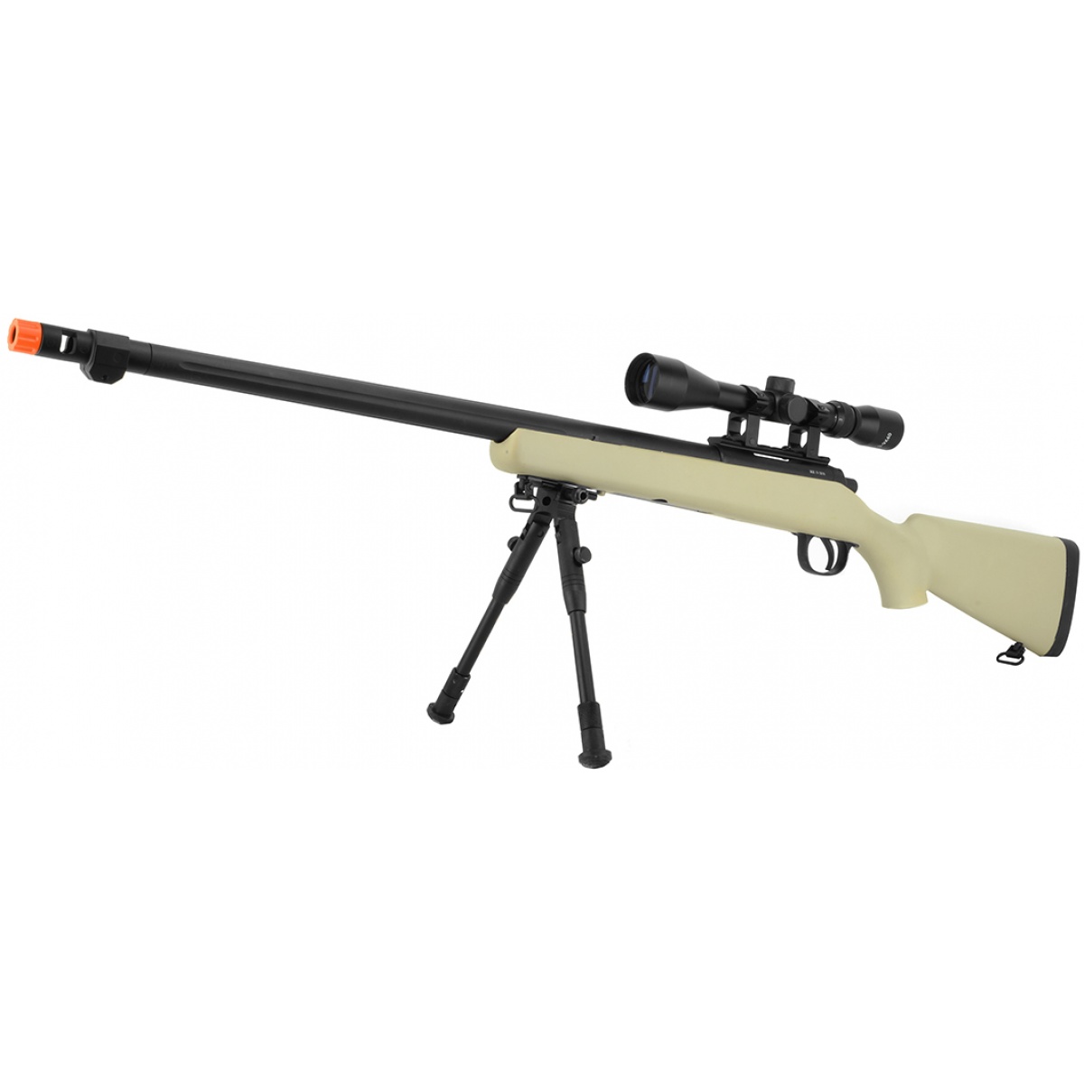 Well Black Vsr-10 Sniper Bolt Action Airsoft Rifle 9x Magnification Scope 500fps for sale online 
