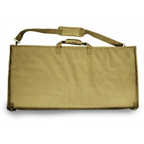 VISM Airsoft Tactical Padded PVC Shooting Mat w/ MOLLE Panel - TAN