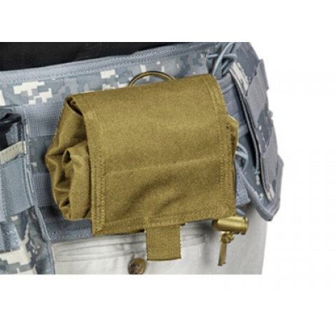 VISM MOLLE Tactical Folding Dump Pouch - TAN