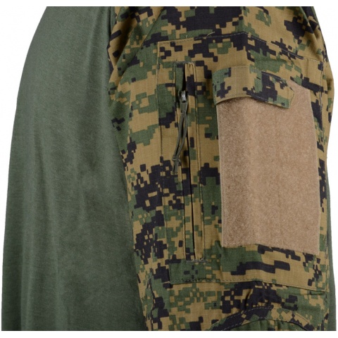 Rothco Woodland Digital Camouflage Combat Shirt - w/ Elbow Pads