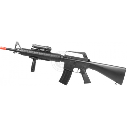 300 FPS WellFire M16A3 Spring Airsoft Rifle - w/ Tactical Accessories