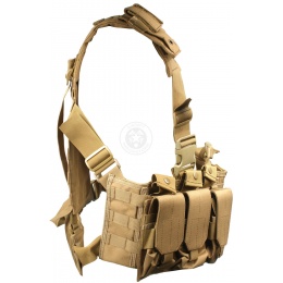AMA MOLLE Airsoft Chest Rig w/ Magazine Pouches - TAN