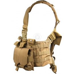 AMA MOLLE Airsoft Chest Rig w/ Magazine Pouches - TAN