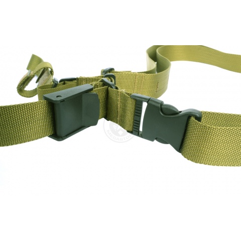 AMA OpSpec 3-Point Adjustable QD Rifle Sling - OD GREEN