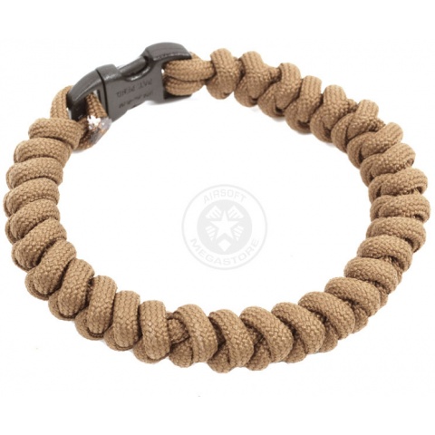 Flyye Industries Mil-Spec Paracord Snake Weave Bracelet - COYOTE BROWN