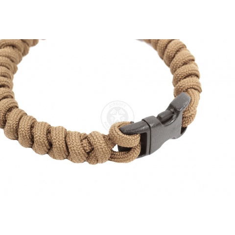 Flyye Industries Mil-Spec Paracord Snake Weave Bracelet - COYOTE BROWN