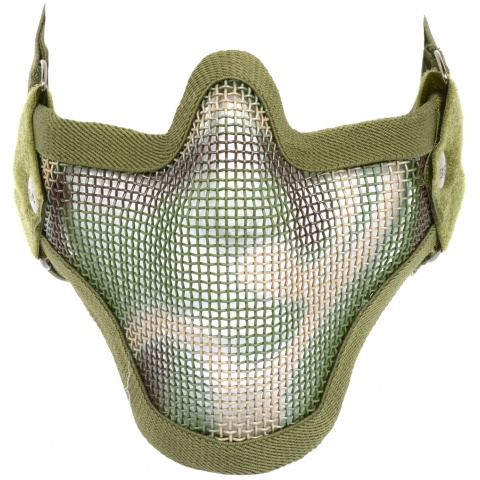 Black Bear Airsoft SHADOW Steel Mesh Lower Face Mask - Woodland