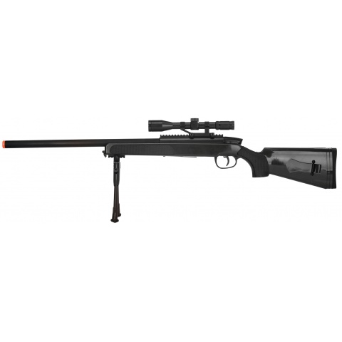CYMA Airsoft MK51 Bolt Action Sniper Rifle w/ Scope - BLACK