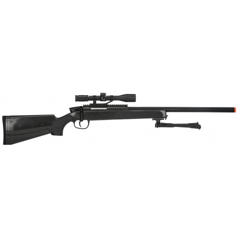 CYMA Airsoft MK51 Bolt Action Sniper Rifle w/ Scope - BLACK