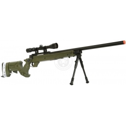 WellFire SR22 Bolt Action Type 22 Sniper Rifle w/ Scope & Bipod - OD