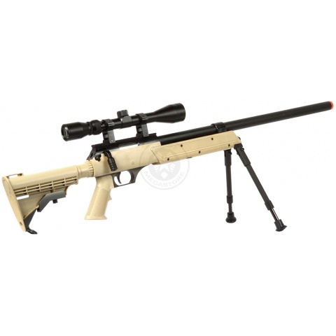 WellFire APS SR-2 Bolt Action Airsoft Sniper Rifle - TAN