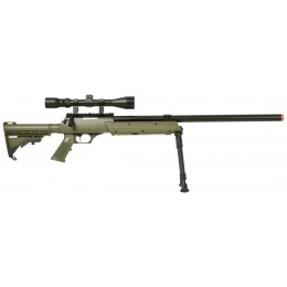 WellFire APS SR-2 Modular Bolt Action Sniper Rifle w/ Scope - OD GREEN