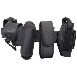 Tactical Utility Belt with Holster - Modular POLICE Duty Gear - BLACK ...