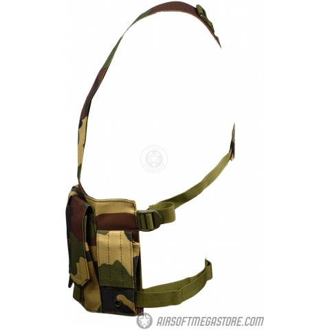 AMA 600D Rugged 6x Magazine Pouch Tactical Chest Rig - WOODLAND CAMO