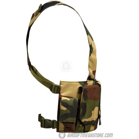 AMA 600D Rugged 6x Magazine Pouch Tactical Chest Rig - WOODLAND CAMO