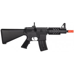 Black Heavy M4 Airsoft Spring Rifle – 350 FPS With Flashlight & Red Dot Sight