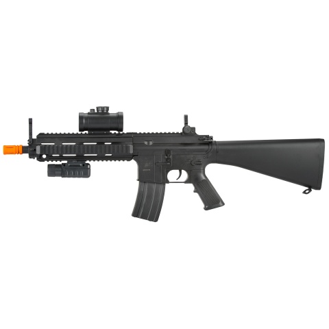 DE SPC-614 RIS Electric AEG Rifle w/ Tactical Flashlight and Dot Scope