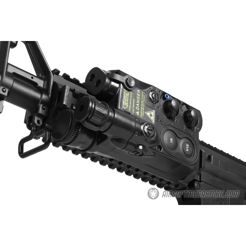 Lancer Tactical 5KU AN/PEQ-16 Battery Box Case RIS Mount w/ Spacer - BLACK