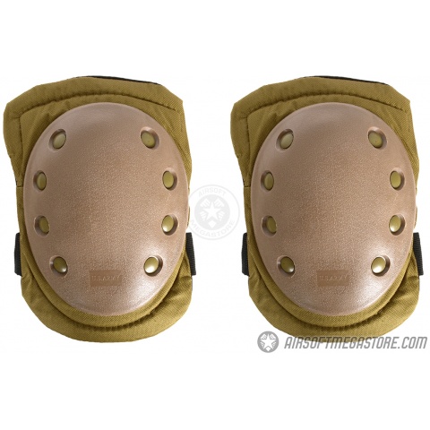 G-Force Outdoor Tactical Knee Pads w/ Nonslip Rubber Cap - TAN