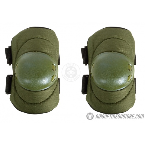 G-Force Outdoor Tactical Elbow Pads w/ Nonslip Rubber Cap - OLIVE DRAB