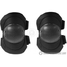 G-Force Outdoor Tactical Elbow Pads w/ Nonslip Rubber Cap - BLACK