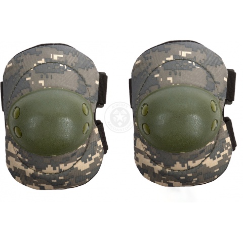 G-Force Outdoor Tactical Elbow Pads w/ Nonslip Rubber Cap - ACU
