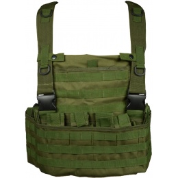 G-Force Warrior MOLLE Chest Rig - w/ 6 Mag Pouches - OD GREEN