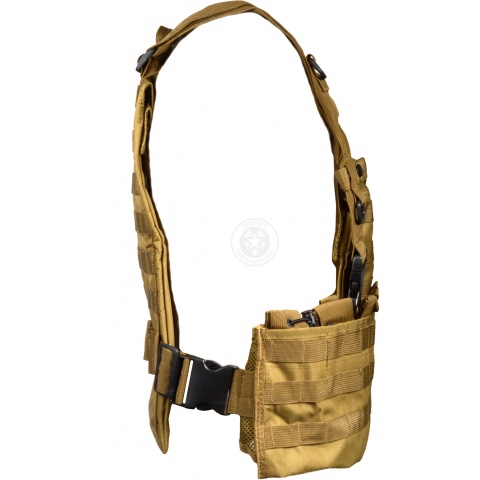 G-Force Warrior MOLLE Chest Rig w/ 6 Mag Pouches - COYOTE BROWN