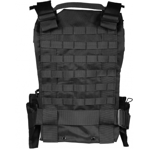 G-Force Warrior MOLLE 1000D Chest Rig - w/ 6 Magazine Pouches - BLACK