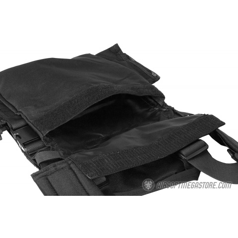 G-Force Warrior MOLLE 1000D Chest Rig - w/ 6 Magazine Pouches - BLACK