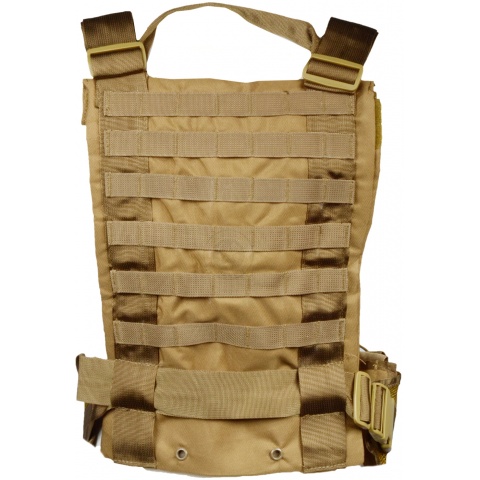 G-Force Warrior 1000D MOLLE Chest Rig - w/ 6 Mag Pouches - COYOTE