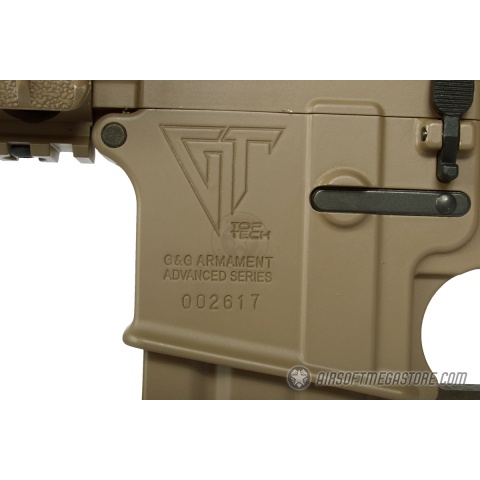 G&G Top Tech Full Metal TR15 Raider XL GT EBB Airsoft AEG Rifle - TAN