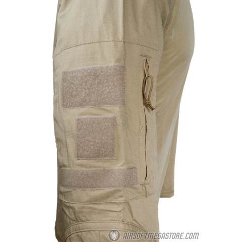 Rothco Military Combat Shirt w/ Reinforced Elbows - DESERT SAND