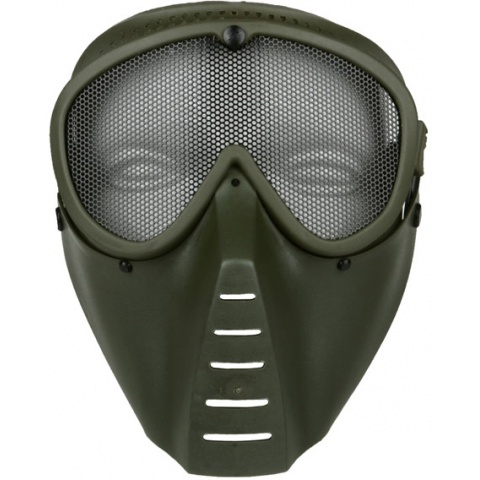 SRC Full-Face Tactical Sansei Mesh Face Mask - OD GREEN