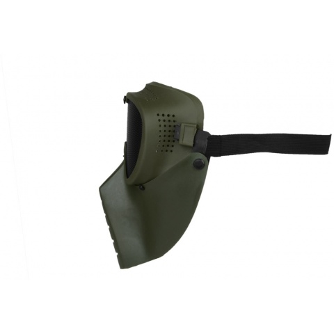 SRC Full-Face Tactical Sansei Mesh Face Mask - OD GREEN