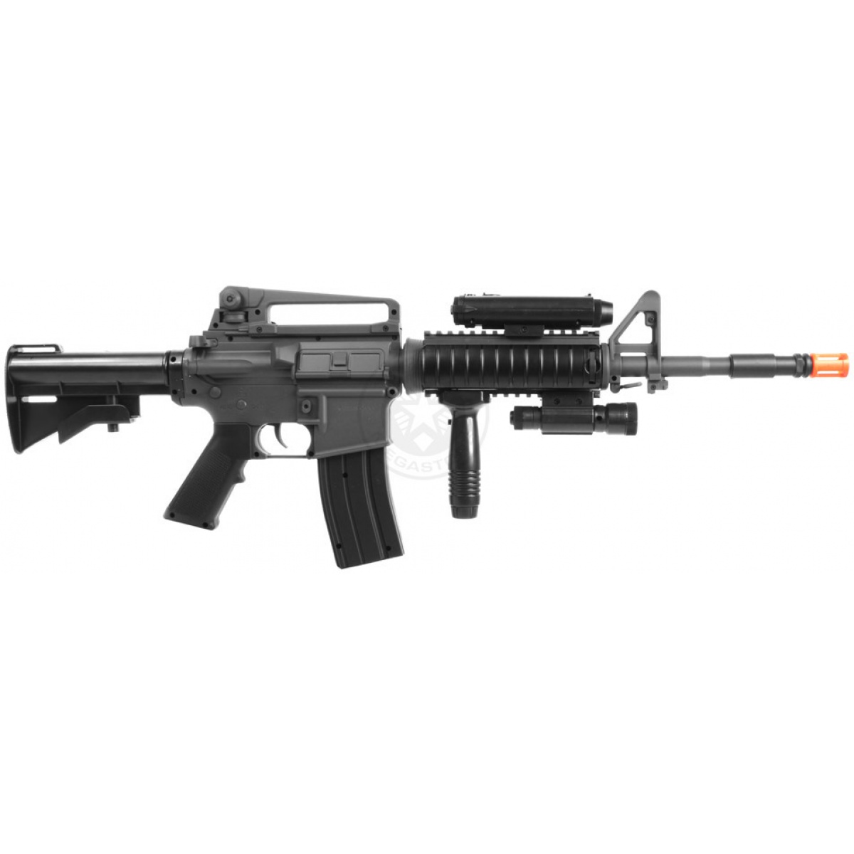 DBoys M4 RIS Full Auto Airsoft AEG w/ PEQ Box + Laser + Grip Airsoft Megastore