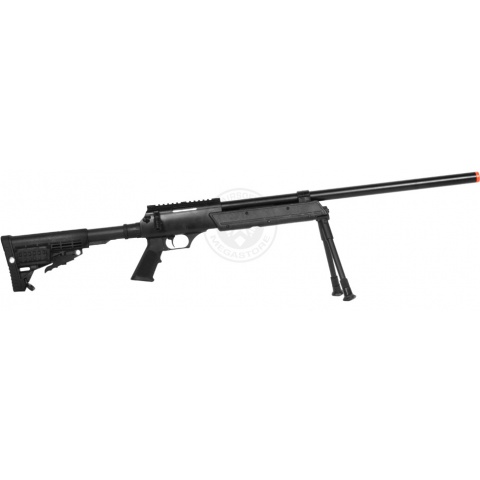 WellFire MB13B APS SR-2 Metal Sniper Rifle w/ Metal Bipod - BLACK