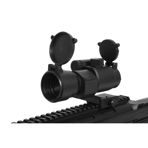 TSD M14 RIS Spring Sniper Rifle w/ Red Dot Scope & Flashlight - BLACK