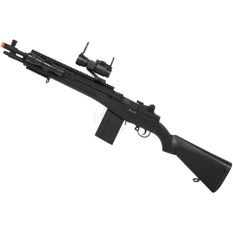 TSD M14 RIS M116 Series Spring Sniper Rifle w/ Scope - BLACK