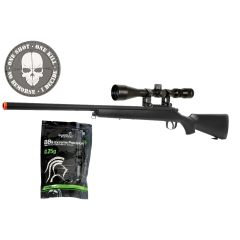 AGM VSR-10 Bolt Action Sniper Rifle w/ 3-9x40 Rifle Scope - BLACK