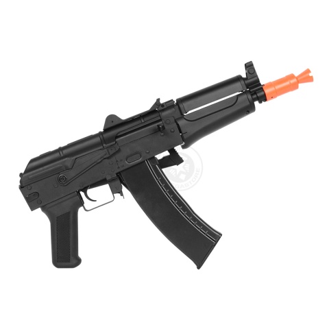 420 FPS DBoys AK-74U AEG Rifle w/ Skeleton Stock - BLACK