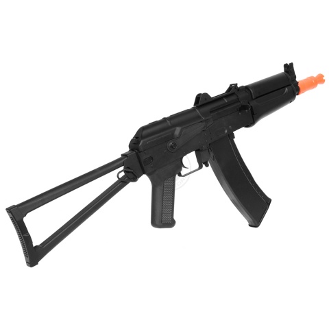 420 FPS DBoys AK-74U AEG Rifle w/ Skeleton Stock - BLACK