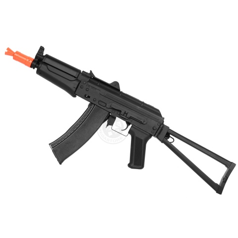 420 FPS DBoys AK-74U AEG Rifle w/ Skeleton Stock - BLACK