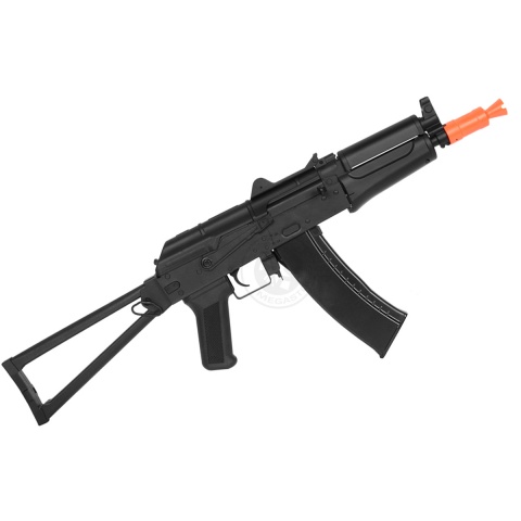 420 FPS DBoys AK-74U AEG Rifle w/ Skeleton Stock - BLACK