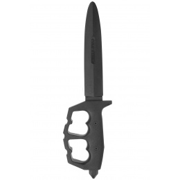 Cold Steel Trench Knife Double Edge Trainer w/ Knuckle Guard - BLACK