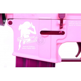 380 FPS G&G M4 Carbine Femme Fatale AEG Rifle w/ Crane Stock - PINK