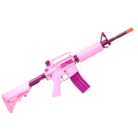 G&G M4 Carbine Femme Fatale AEG Rifle w/ Crane Stock (Color: Pink) 