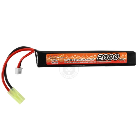 VB-Power Airsoft 7.4V 15C LIPO Stick AEG Battery - 2000 mAh